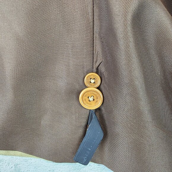 Coach Jacket Womens Medium Beige Suede Leather Button Front Lined Coat Pockets - Picture 16 of 16
